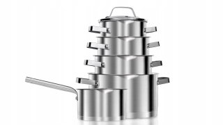 Komplet garnków 10 el. z pokr do odcedz Smile MGK-11M