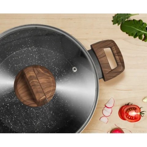 Komplet garnków 7 elementowy Smile MGK-24 z głęboką patelnią