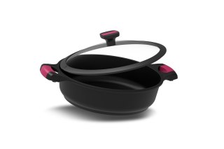 Garnek do zapiekania z odlewu aluminiowego z pokrywką Taurus Great Moments 28cm KCK3028L