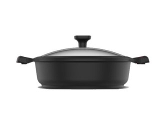 Garnek do zapiekania z odlewu aluminiowego z pokrywką Taurus Great Moments 28cm KCK3028L