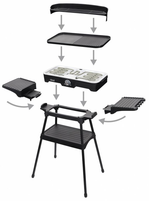 ELDOM GRILL ELEKTRYCZNY WOLNOSTOJĄCY 2W1 (WYPRZEDAŻ)