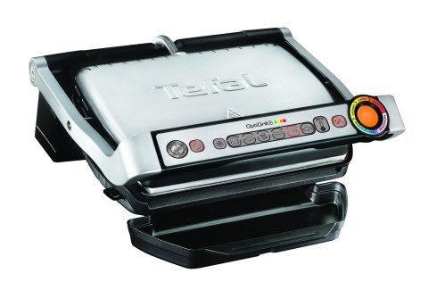 Grill Tefal OptiGrill GC712D34 (stołowy-zamknięty; 2000W; kolor inox) (WYPRZEDAŻ)
