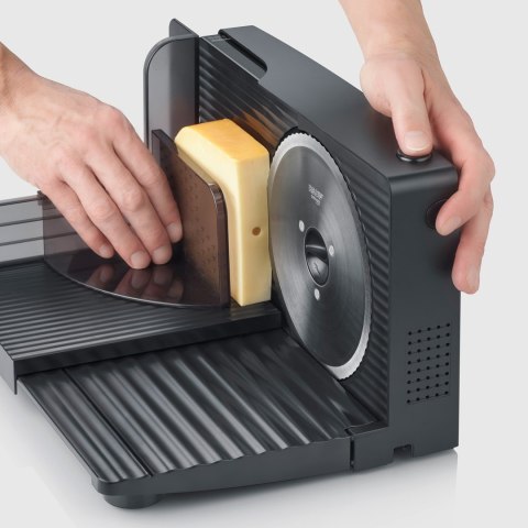 SEVERIN KRAJALNICA KOMPAKTOWA CZARNA, SILNIK DC, REGULACJA KROJENIA 0-15MM, ZDEJMOWANE OSTRZE, SKŁADANA, MOC 100W AS9578