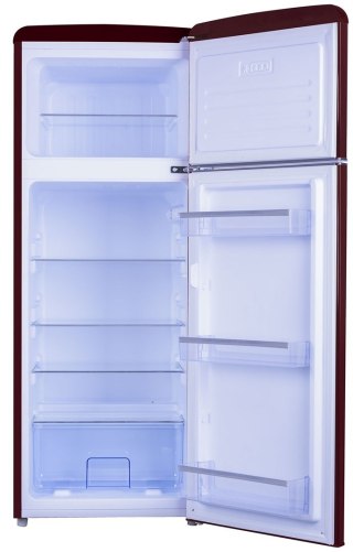 Lodówka Amica RETRO KGC15631R (550mm x 1440mm x 615 mm; 164 l; Klasa A++; kolor bordowy)