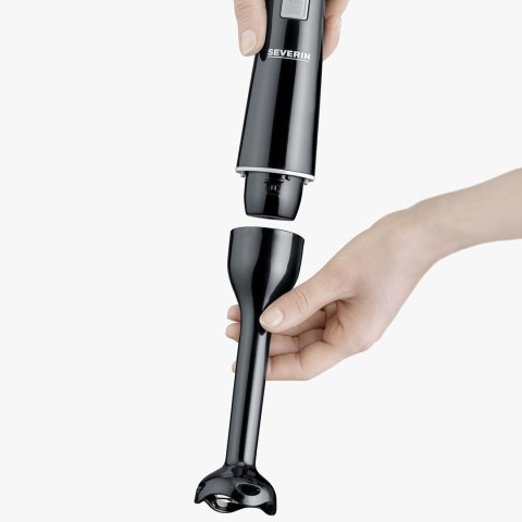 SEVERIN BLENDER RĘCZNY CZARNY, TURBO, OBROTY 13000 OBR./ MIN, 100% WOLNY OD BPA, ERGONOMICZNE WZORNICTWO, MOC 170W SM3770