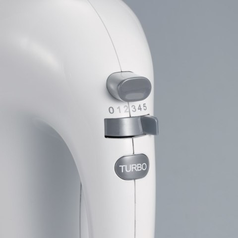 SEVERIN MIKSER RĘCZNY BIAŁY, TURBO, 5 STOPNI PRĘDKOŚCI, 2 MIESZADŁA, 2 TRZEPACZKI, MOC 300W HM3820