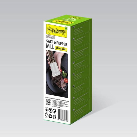 Młynek do soli/pieprzu MAESTRO MR-1613-WHITE