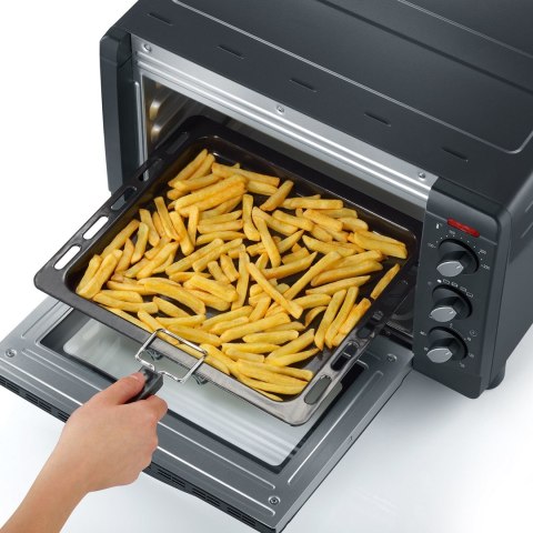 SEVERIN MINI PIEKARNIK, 20 L, TIMER DO 60 MIN, TEMP. OD 100°C DO 230°C, TACA, BLACHA, RUSZT DO GRILLOWANIA, MOC 1500W TO2067