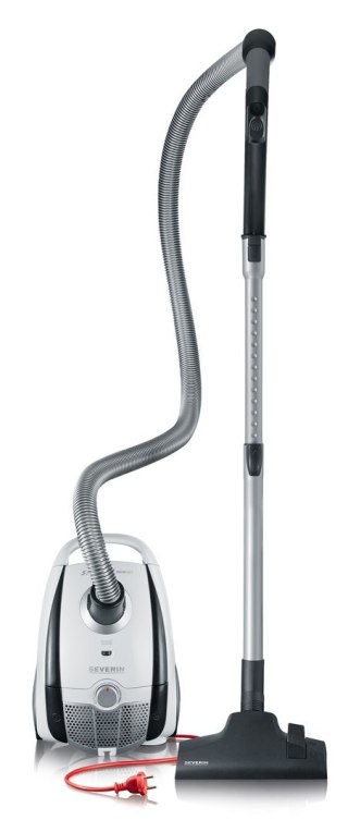 SEVERIN ODKURZACZ WORKOWY BIAŁY, POJ. WORKA 2L, POZIOM HAŁASU 72 DB, FILTR HELA 13, DŁ. PRZEWODU 5 M, MOC 750W BC7035