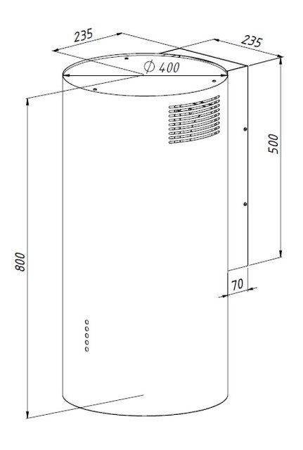 Okap AKPO WK-4 BALMERA WL SLIM BIAŁY PÓŁMAT T450 M3