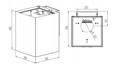 Okap MAAN Ponza Mini WPB 430 złoty połysk