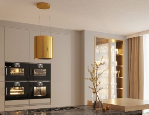 Okap wyspowy MAAN Elba Linki 435 złoty połysk wiszący