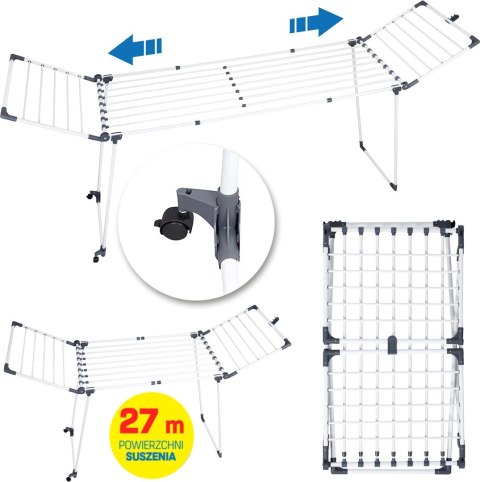 PROMIS SUSZARKA NA PRANIE ROZSUWANA + 2 SKRZYDŁA D