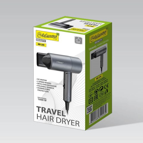 Suszarka do włosów 1600W MAESTRO MR-209