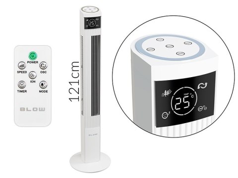 BLOW WENTYLATOR KOLUMNOWY XXL 125CM 90W BIAŁY