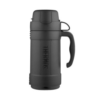Termos szklany 500 ml z jednym kubkiem THERMOS - czarny