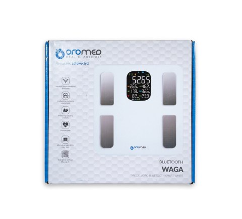 Waga łazienkowa ORO BLUETOOTH SMART WHITE OROMED