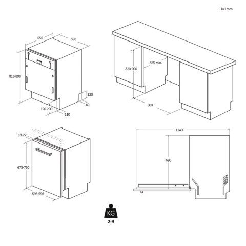 Zmywarka do zabudowy CANDY CIP 3E7L0W