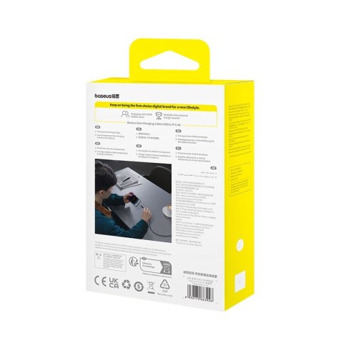Kabel Baseus Gem Typ C 2.4A 2m (czarny)