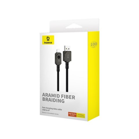 Kabel Baseus Unbreakable USB-IP 2.4A 1m (czarny)