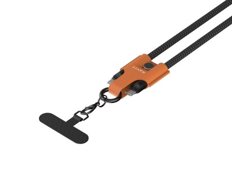 Kabel do ładowania Havit USB-C+USB-C CB6344 1.2M (czarno/szaro/brązowy)