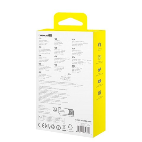 Kabel Baseus Gem Typ C-Typ C 100W 2m (niebieski)