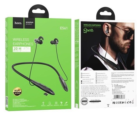 Słuchawki bezprzewodowe Hoco ES61 Manner sports (czarny)