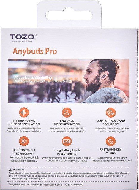 Słuchawki TWS TOZO Anybuds Pro Black