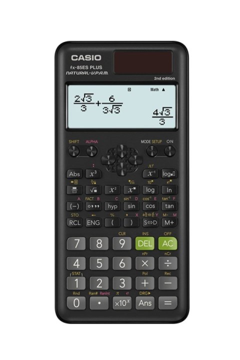 CASIO FX-85ESPLUS-2 B KALKULATOR NAUKOWY 252 FUNKCJE, 77X162MM, KARTONIK, CZARNY (WYPRZEDAŻ)