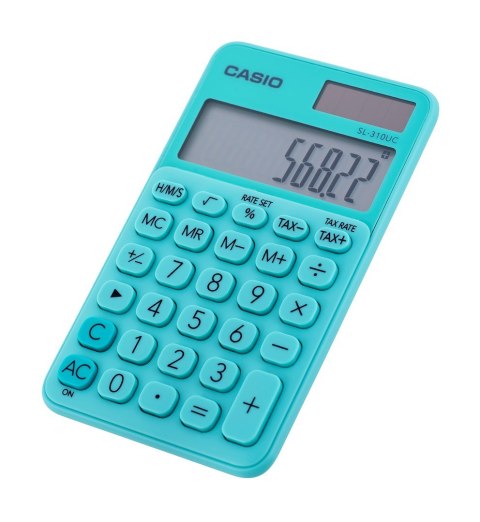 CASIO Kalkulator kieszonkowy SL-310UC-GN BOX, 10-cyfrowy, 70x118mm, kartonik, zielony
