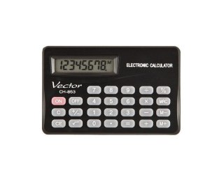 Vector Kalkulator kieszonkowy KAV CH-853, 8-cyfrowy,.83x53mm, czarny