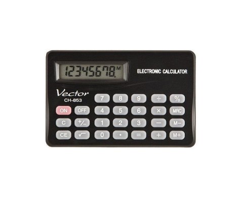 Vector Kalkulator kieszonkowy KAV CH-853, 8-cyfrowy,.83x53mm, czarny