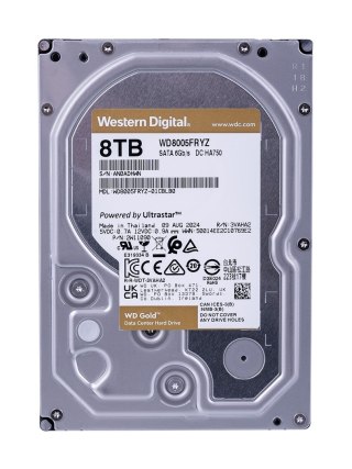 Dysk serwerowy HDD WD Gold DC HA750 WD8005FRYZ (8 TB; 3.5"; SATA)