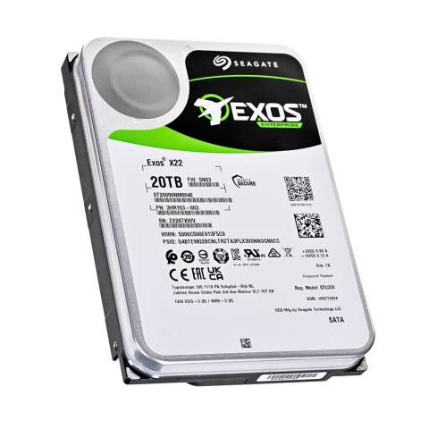 Dysk twardy HDD Seagate Exos X22 20TB 3,5" SATA ST20000NM004E
