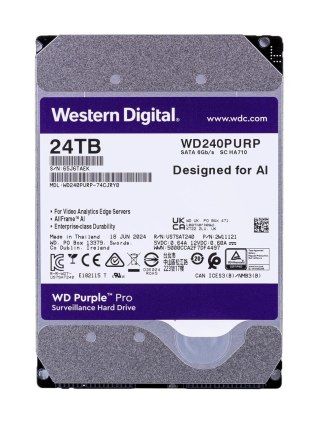 Dysk HDD WD Purple Pro WD240PURP (24 TB ; 3.5"; 512 MB; 7200 obr/min)