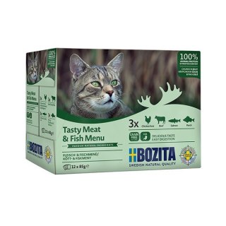 Bozita Kawałki w Sosie z Rybą i Mięsem-12 x 85g