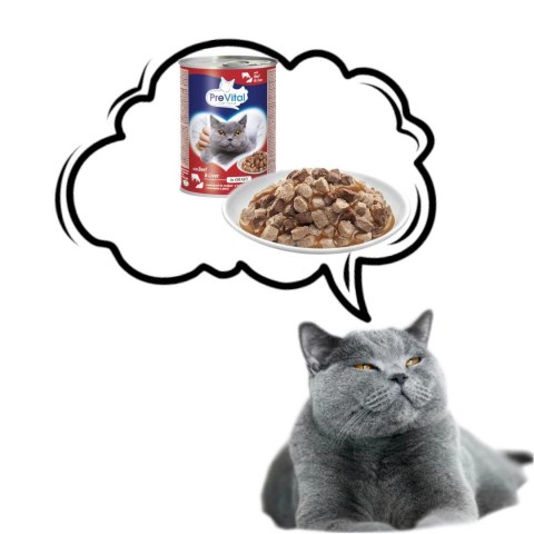 PREVITAL - Z wołowiną i wątróbką w sosie - Pełnoporcjowa karma dla dorosłych kotów - 0.415g