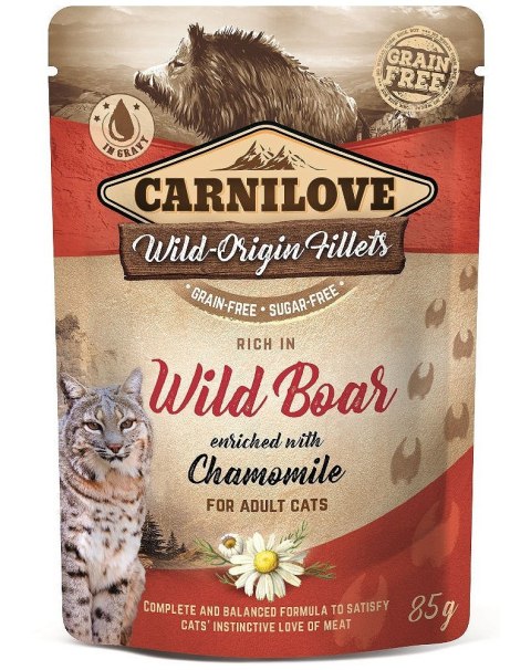 Carnilove Cat Pouch Wild Boar&Chamomile 85g