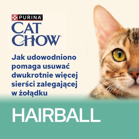 Purina Cat Chow Hairball z kurczakiem i zieloną fasolką w sosie - mokra karma dla kota - 85 g