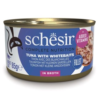 SCHESIR dla kotów Adult w Naturalnym Soku Tuńczyk z anchovies 85g