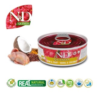 FARMINA N&D Cat Quinoa Quail&Coconut Adult - mokra karma dla kota - 70 g