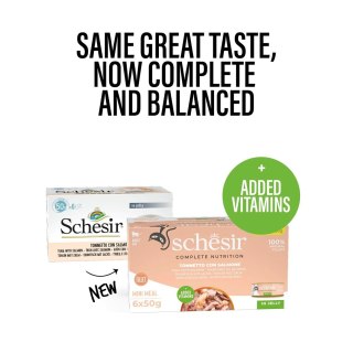 SCHESIR M-Pack Tuńczykiem z łososiem 6x50g