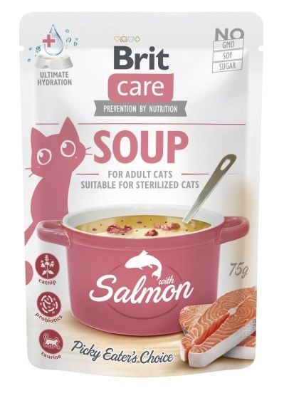 Brit Care Soup with salmon 75g cat