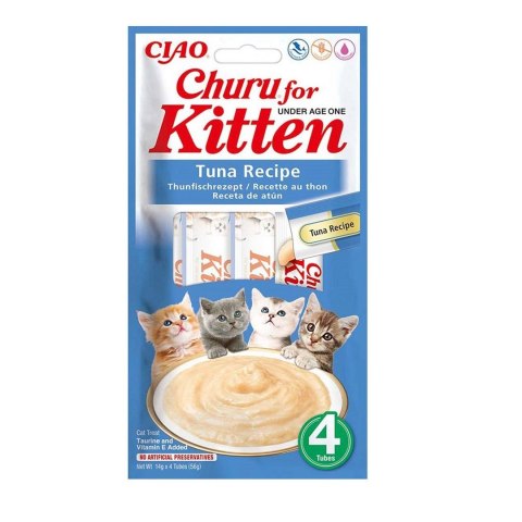 INABA CAT CHURU KITTEN TUNA 4x14g (56g)
