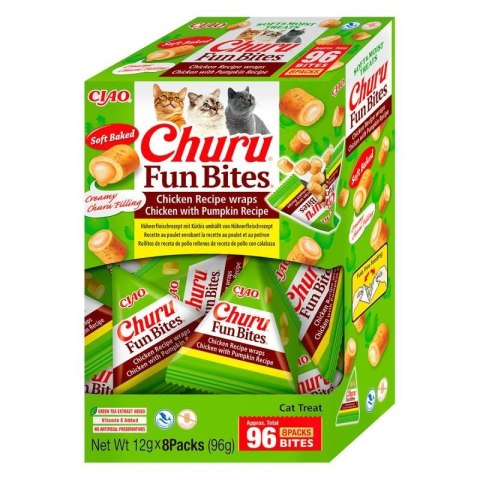 INABA CAT FUN BITES CHICKEN & PUMPKIN przysmak dla kota 8x12g (96g)
