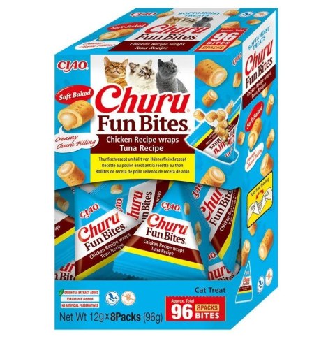 INABA CAT FUN BITES CHICKEN & TUNA przysmak dla kota 8x12g (96g)