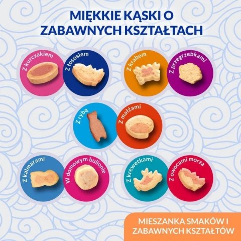 Przysmak JUICY BITES Krewetki i seafood kot 3x11,3g