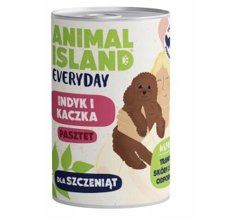 ANIMAL ISLAND Everyday indyk i kaczka dla szczeniąt puszka 400g