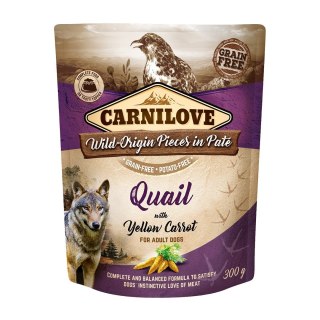 CARNILOVE DOG POUCH QUAIL&YELLOW CARROT 300G