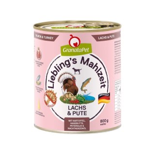 GranataPet Liebling´s Mahlzeit łosoś z indykiem mokra karma dla psa 800g